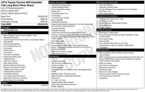 Photos of 2016 Toyota Tacoma SR5 for sale in Columbus, NE at Gregg Young Toyota of Columbus