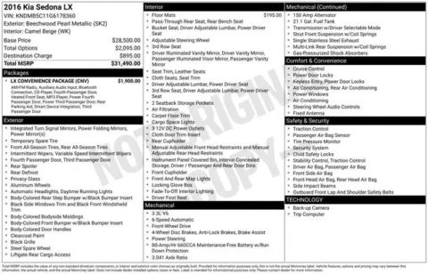 Photos of 2016 Kia Sedona LX for sale in Columbus, NE at Gregg Young Toyota of Columbus