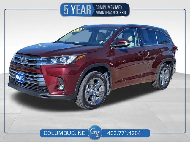 Red 2019 Toyota Highlander Limited Platinum for sale in Columbus, NE