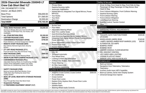 Photos of 2026 Chevrolet Silverado 2500HD LT for sale in Atlantic, IA at Gregg Young Automotive of Atlantic