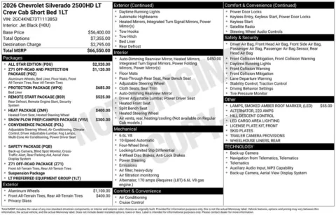 Photos of 2026 Chevrolet Silverado 2500HD LT for sale in Atlantic, IA at Gregg Young Automotive of Atlantic