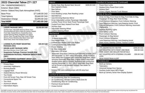 Photos of 2022 Chevrolet Tahoe Z71 for sale in Atlantic, IA at Gregg Young Automotive of Atlantic