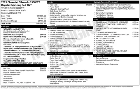 Photos of 2025 Chevrolet Silverado 1500 WT for sale in Atlantic, IA at Gregg Young Chevrolet GMC Atlantic