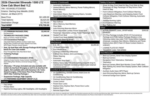 Photos of 2026 Chevrolet Silverado 1500 LTZ for sale in Atlantic, IA at Gregg Young Automotive of Atlantic