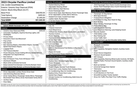 Photos of 2023 Chrysler Pacifica Limited for sale in Atlantic, IA at Gregg Young Chevrolet GMC Atlantic