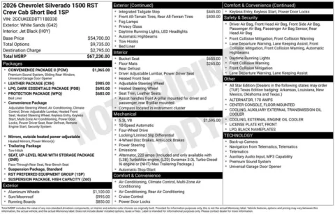 Photos of 2026 Chevrolet Silverado 1500 RST for sale in Atlantic, IA at Gregg Young Chevrolet GMC Atlantic