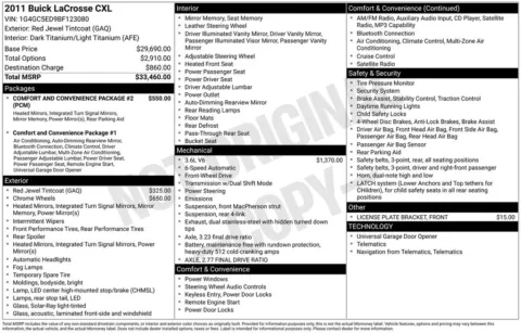 Photos of 2011 Buick LaCrosse CXL for sale in Atlantic, IA at Gregg Young Chevrolet GMC Atlantic