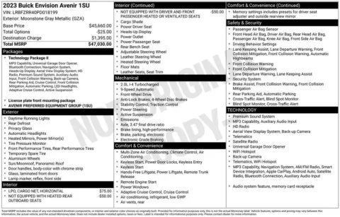 Photos of 2023 Buick Envision Avenir for sale in Atlantic, IA at Gregg Young Chevrolet GMC Atlantic