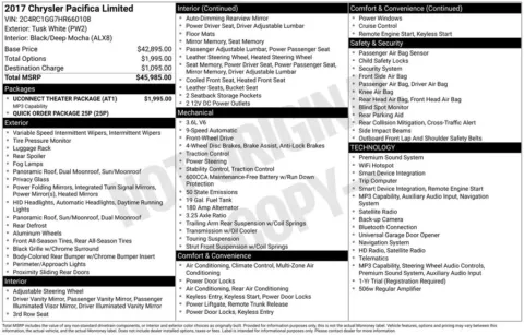 Photos of 2017 Chrysler Pacifica Limited for sale in Atlantic, IA at Gregg Young Chevrolet GMC Atlantic