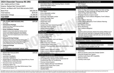 Photos of 2024 Chevrolet Traverse RS for sale in Atlantic, IA at Gregg Young Automotive of Atlantic