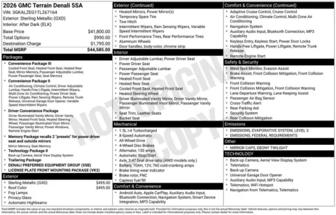 Photos of 2026 GMC Terrain Denali for sale in Atlantic, IA at Gregg Young Automotive of Atlantic