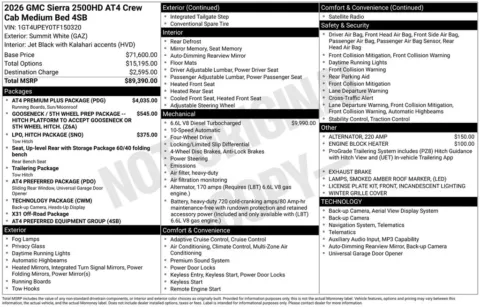 Photos of 2026 GMC Sierra 2500HD AT4 for sale in Atlantic, IA at Gregg Young Automotive of Atlantic