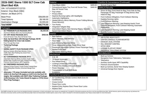 Photos of 2026 GMC Sierra 1500 SLT for sale in Atlantic, IA at Gregg Young Automotive of Atlantic