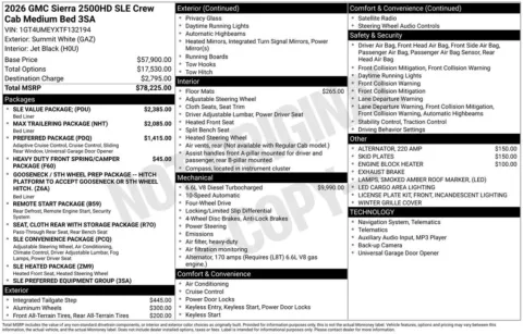 Photos of 2026 GMC Sierra 2500HD SLE for sale in Atlantic, IA at Gregg Young Automotive of Atlantic