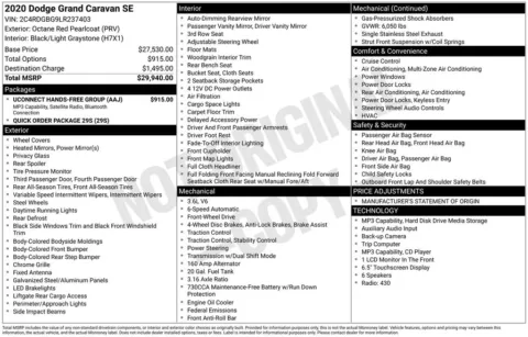 Photos of 2020 Dodge Grand Caravan SE for sale in Atlantic, IA at Gregg Young Automotive of Atlantic