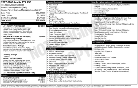 Photos of 2027 GMC Acadia AT4 for sale in Atlantic, IA at Gregg Young Chevrolet GMC Atlantic