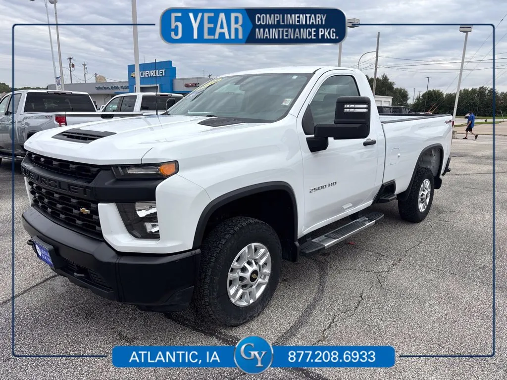 White 2020 Chevrolet Silverado 2500 HD Work Truck for sale in Atlantic, IA