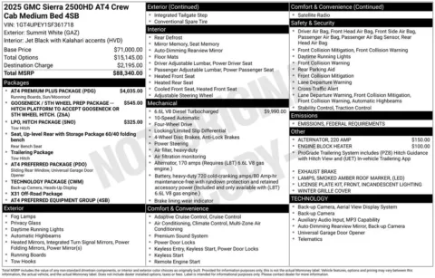 Photos of 2025 GMC Sierra 2500HD AT4 for sale in Atlantic, IA at Gregg Young Automotive of Atlantic