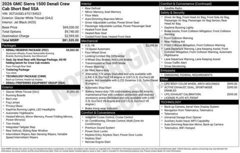 Photos of 2026 GMC Sierra 1500 Denali for sale in Atlantic, IA at Gregg Young Automotive of Atlantic