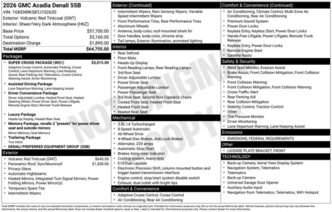 Photos of 2026 GMC Acadia Denali for sale in Atlantic, IA at Gregg Young Automotive of Atlantic