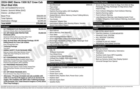 Photos of 2026 GMC Sierra 1500 SLT for sale in Atlantic, IA at Gregg Young Automotive of Atlantic