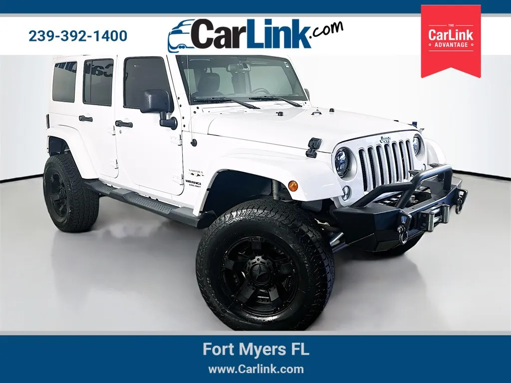 White 2016 Jeep Wrangler Unlimited Sahara for sale in Fort Myers, FL
