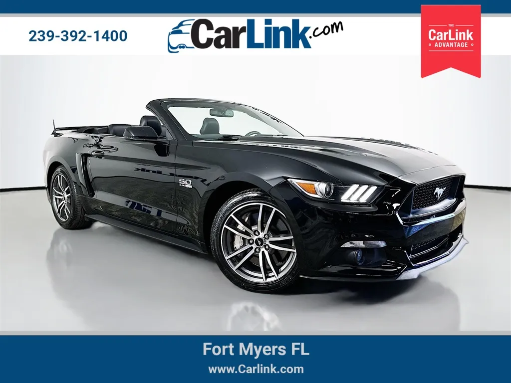 Black 2016 Ford Mustang GT Premium for sale in Fort Myers, FL