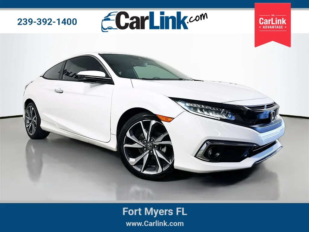 White 2019 Honda Civic Touring for sale in Fort Myers, FL