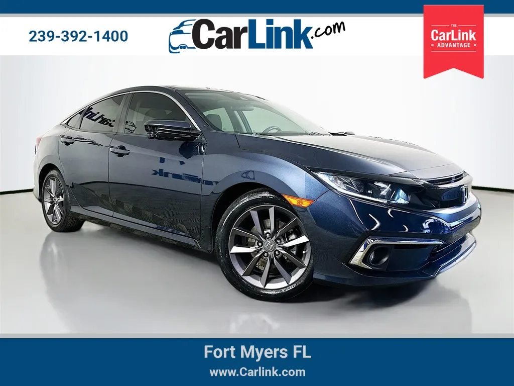 Black 2020 Honda Civic EX for sale in Fort Myers, FL