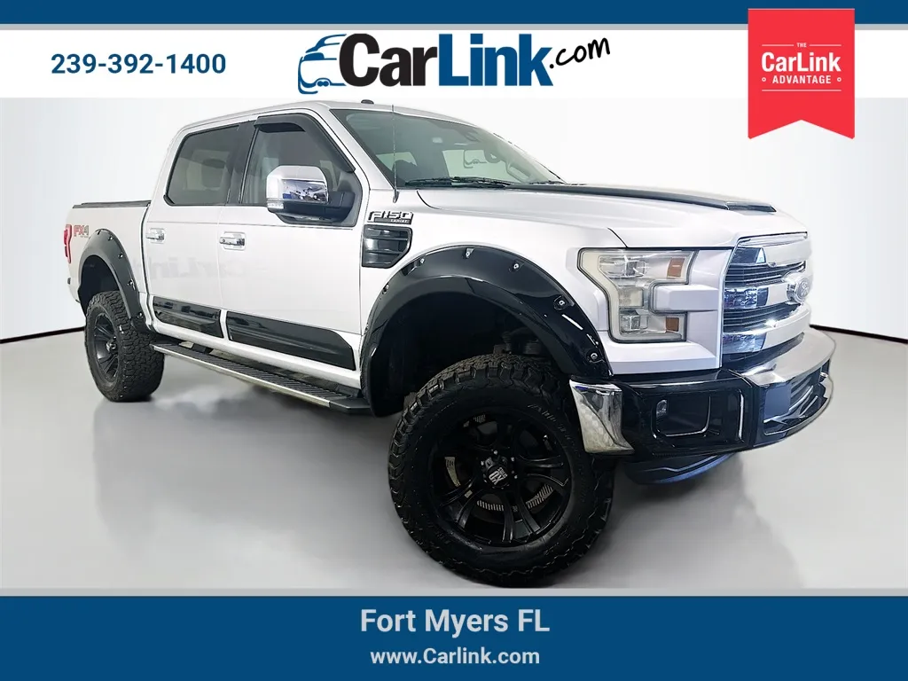 Silver 2016 Ford F-150 Lariat for sale in Fort Myers, FL