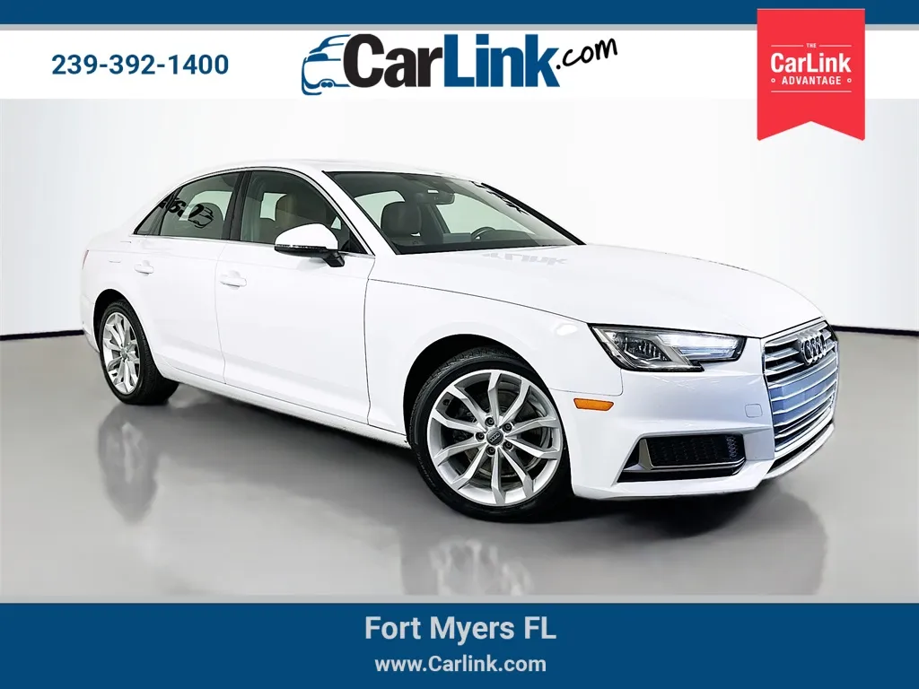 White 2019 Audi A4 2.0T Premium for sale in Fort Myers, FL