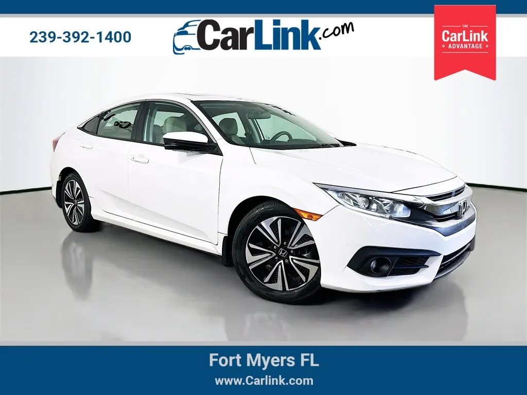 White 2017 Honda Civic EX-T for sale in Fort Myers, FL