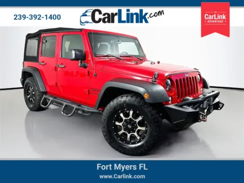 Red 2018 Jeep Wrangler JK Unlimited Sport for sale in Fort Myers, FL