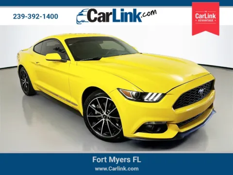Yellow 2016 Ford Mustang EcoBoost for sale in Fort Myers, FL