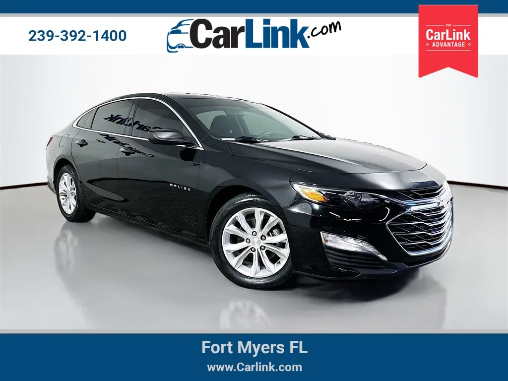 Black 2021 Chevrolet Malibu LT for sale in Fort Myers, FL