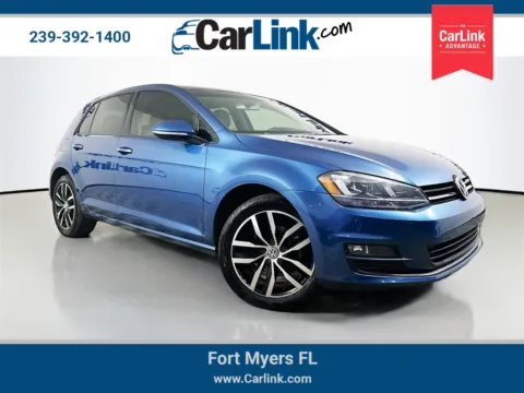 Blue 2015 Volkswagen Golf TSI SE 4-Door for sale in Fort Myers, FL
