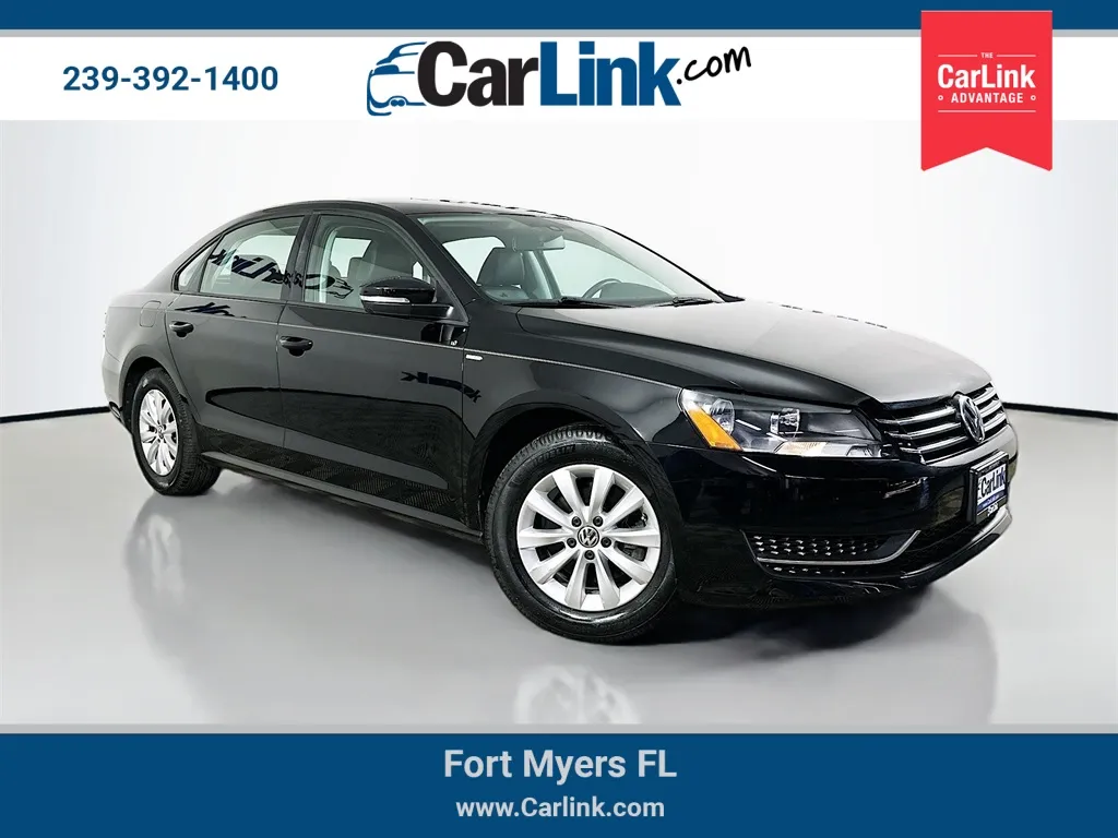 Black 2015 Volkswagen Passat 1.8T Wolfsburg Edition for sale in Fort Myers, FL