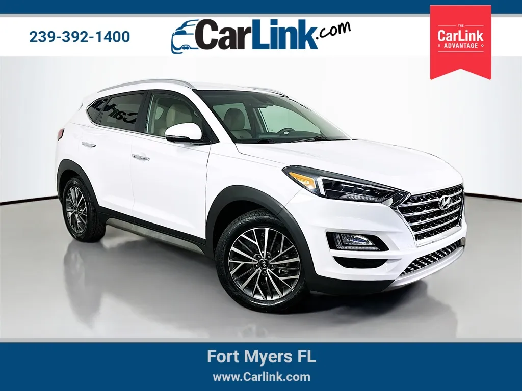White 2021 Hyundai Tucson Limited for sale in Fort Myers, FL