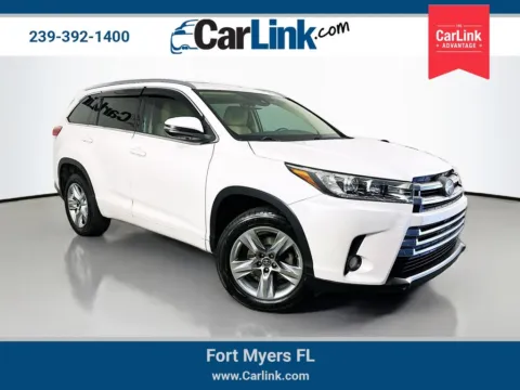White 2017 Toyota Highlander Limited for sale in Fort Myers, FL