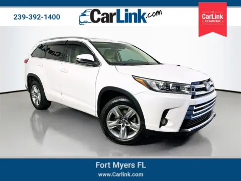 White 2017 Toyota Highlander Limited for sale in Fort Myers, FL