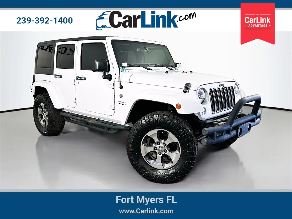 White 2016 Jeep Wrangler Unlimited Sahara for sale in Fort Myers, FL