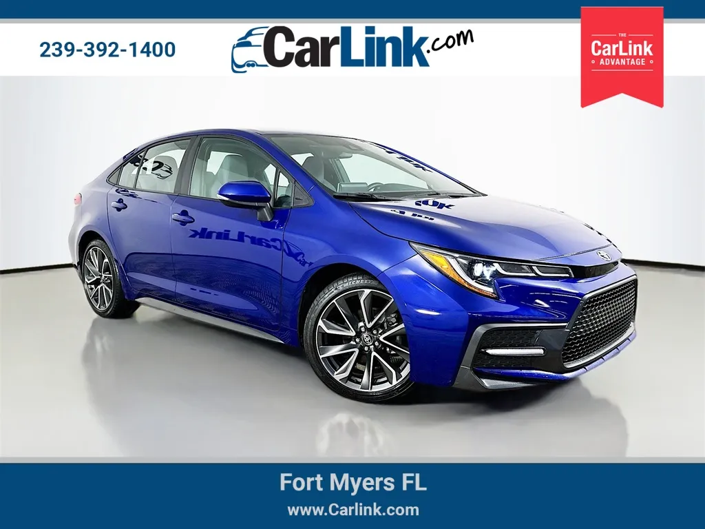 Blue 2021 Toyota Corolla SE for sale in Fort Myers, FL