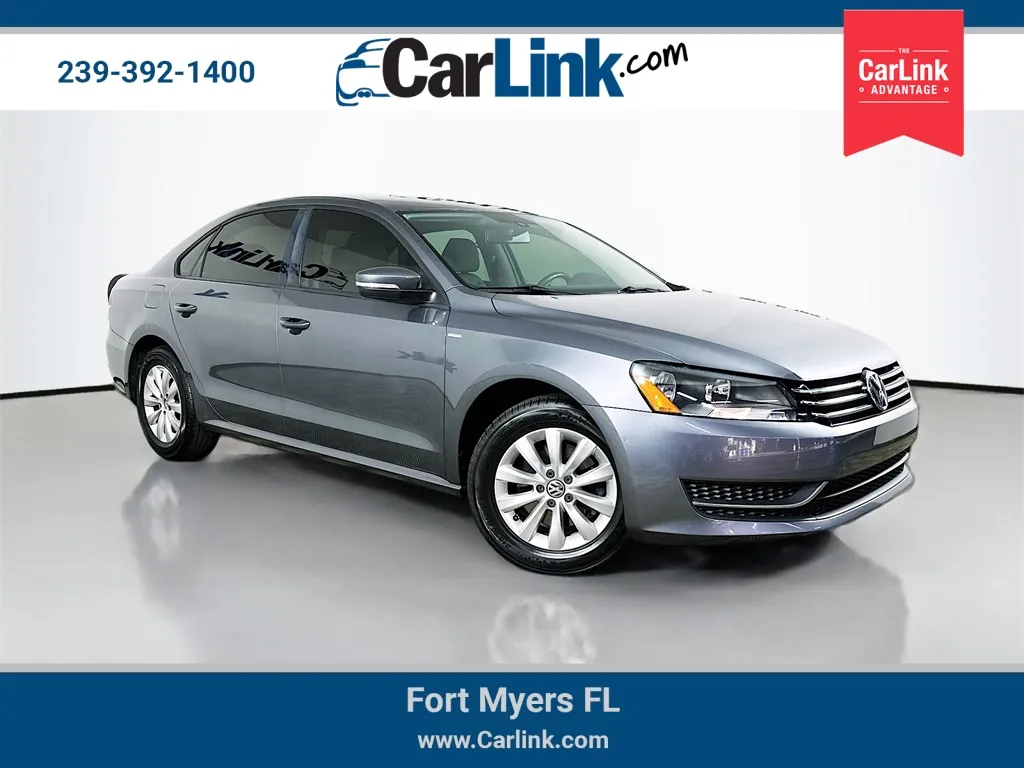 Gray 2015 Volkswagen Passat 1.8T Wolfsburg Edition for sale in Fort Myers, FL