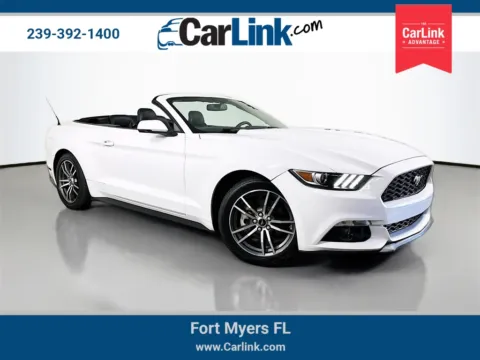 White 2016 Ford Mustang EcoBoost Premium for sale in Fort Myers, FL