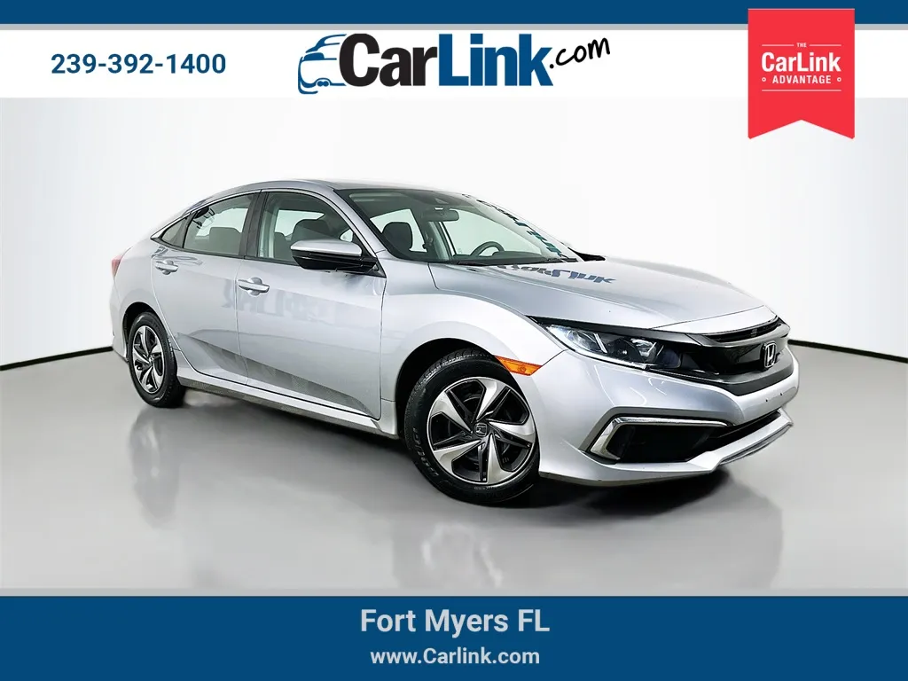 Silver 2020 Honda Civic LX for sale in Fort Myers, FL