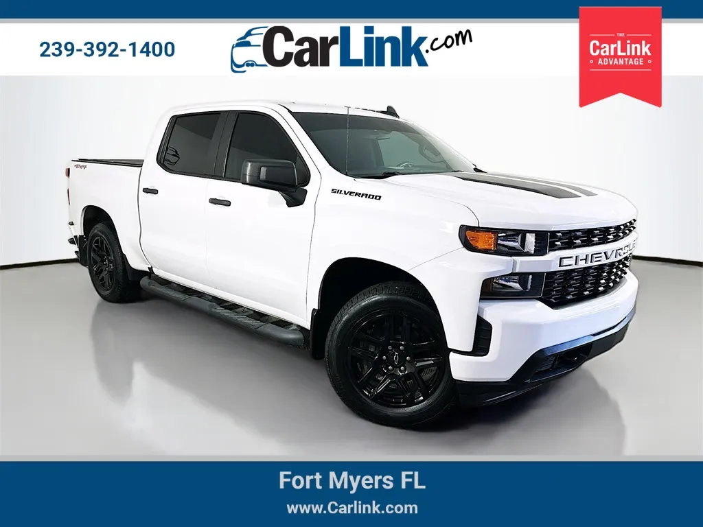 White 2020 Chevrolet Silverado 1500 Custom for sale in Fort Myers, FL