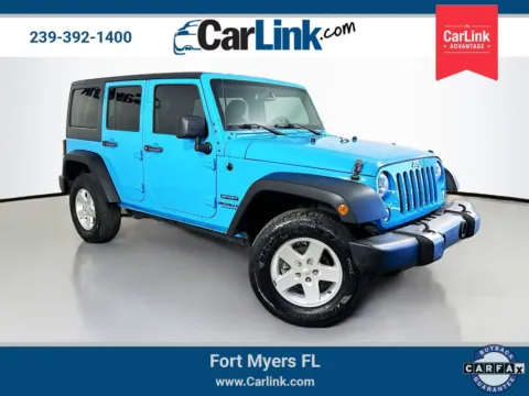 Blue 2017 Jeep Wrangler Unlimited Sport for sale in Fort Myers, FL