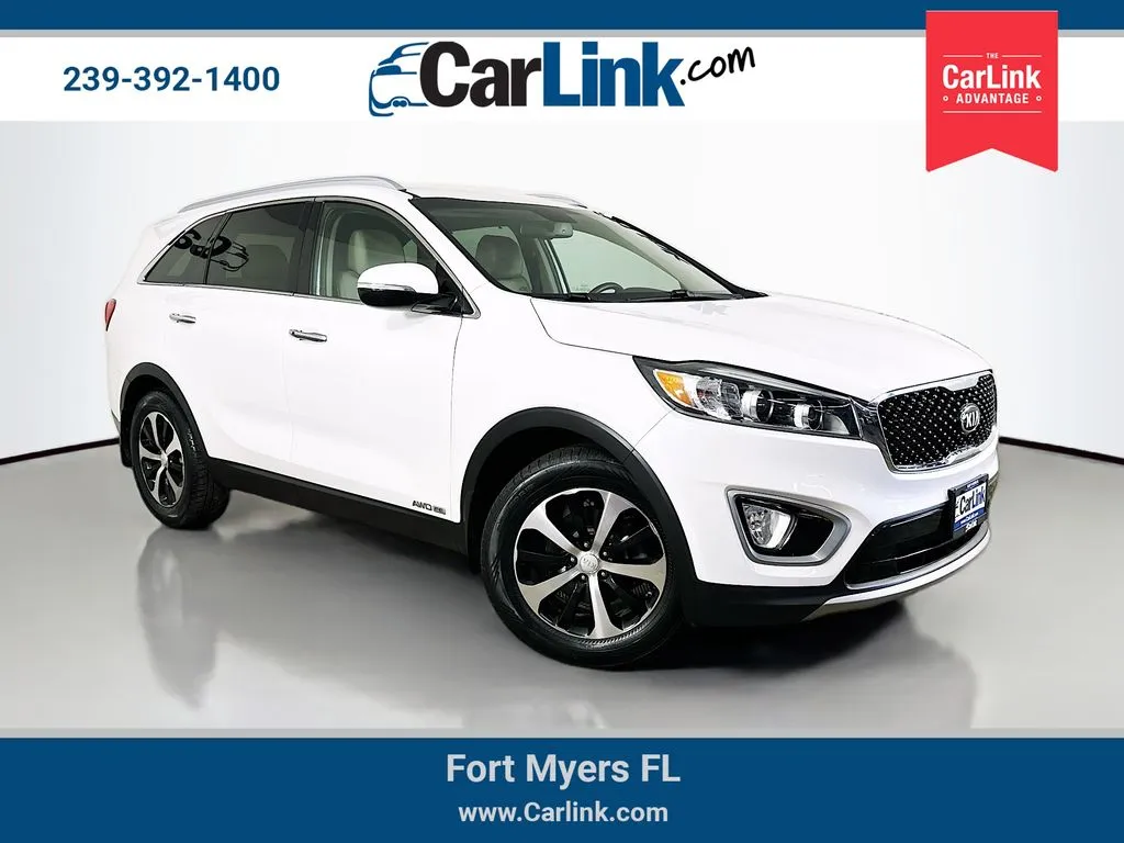 White 2017 Kia Sorento EX for sale in Fort Myers, FL
