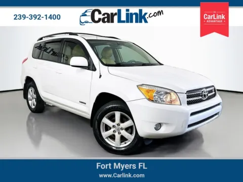 White 2008 Toyota RAV4 Limited for sale in Fort Myers, FL