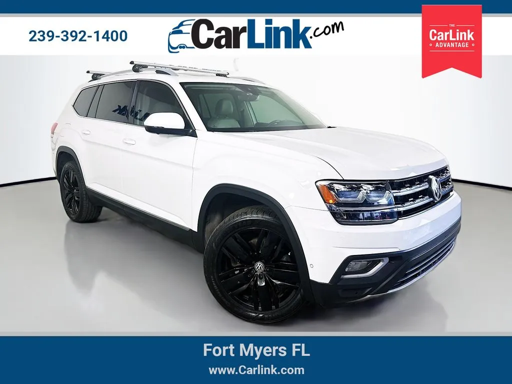 White 2018 Volkswagen Atlas SEL Premium for sale in Fort Myers, FL